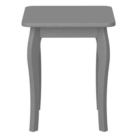Braque Wooden Dressing Table Stool In Grey_2