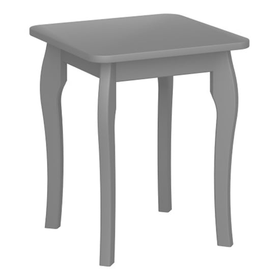 Photo of Braque wooden dressing table stool in grey