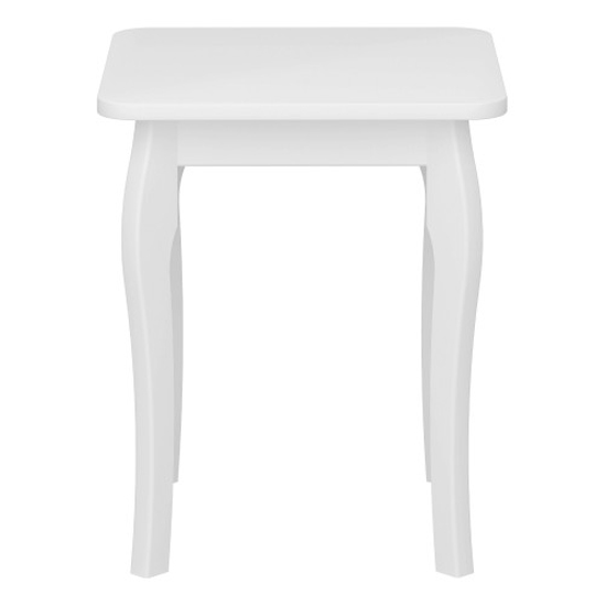 Braque Wooden Dressing Table Stool In White_2