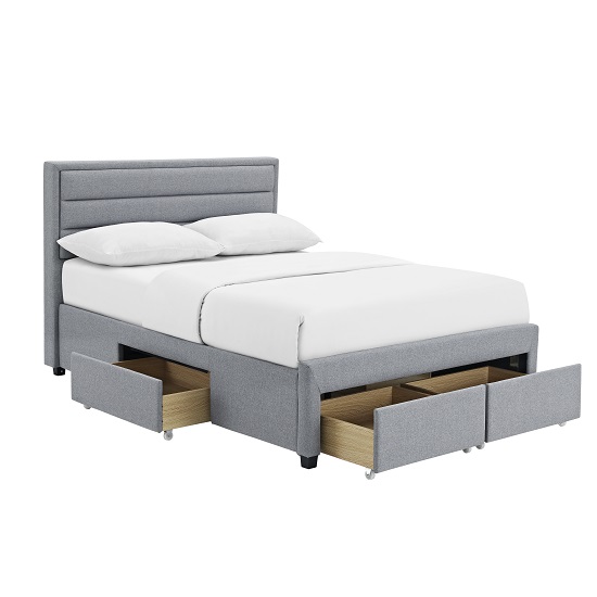 Gerrans Contemporary Fabric Storage Double Bed In Grey_2