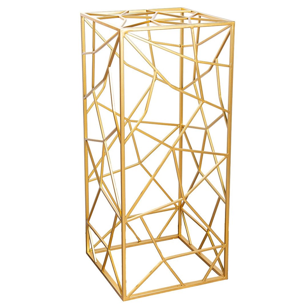 Breccia Metal Set Of 2 Decorative Pillar In Gold