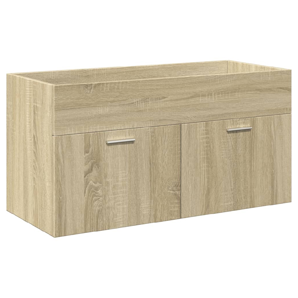 Breccia Wooden 60cm Vanity Unit Without Faucet In Sonoma Oak