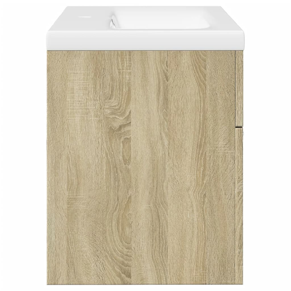 Breccia Wooden 60cm Vanity Unit Without Faucet In Sonoma Oak