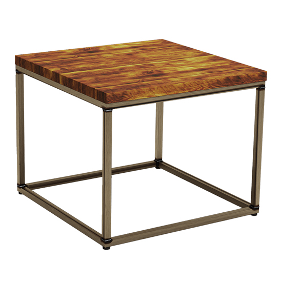Product photograph of Brechin Square Wooden Coffee Table In Rustic Pine from Furniture in Fashion