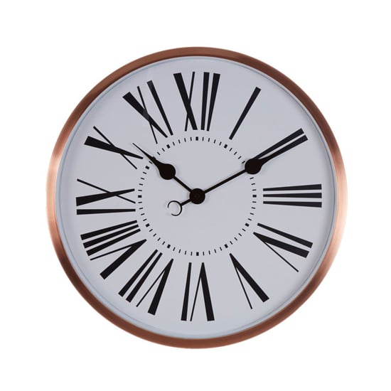 Read more about Breiley round traditional design wall clock in rose gold frame