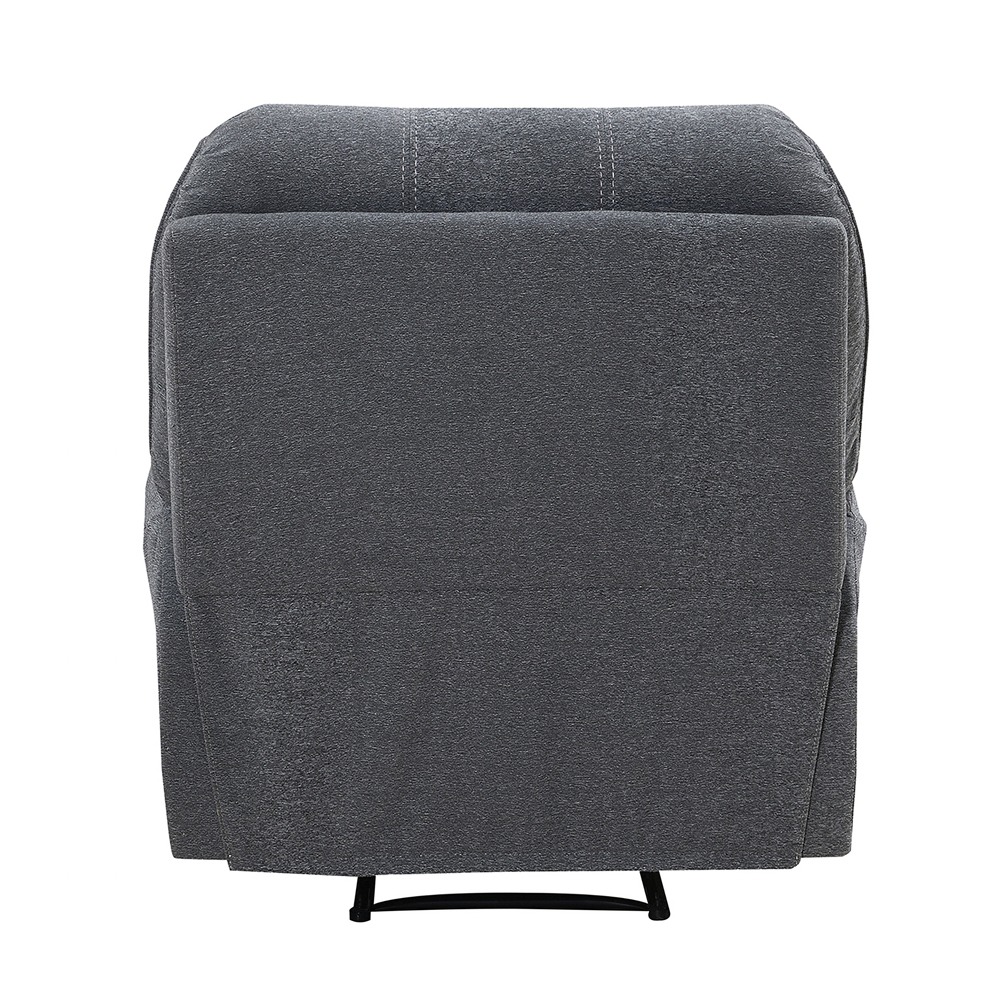 Brela Fabric Recliner 1 Seater Sofa In Dark Grey