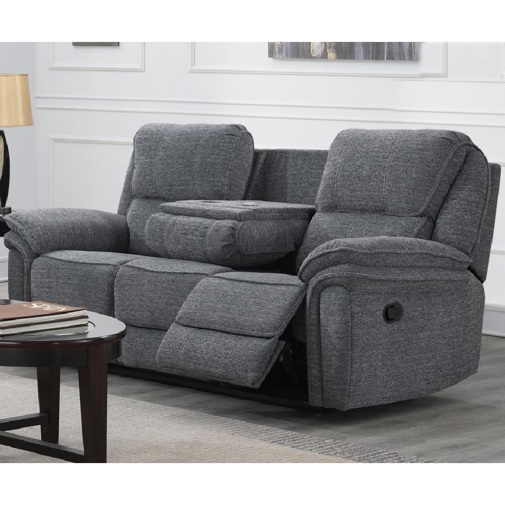 Brela Fabric Recliner Sofa Suite In Grey