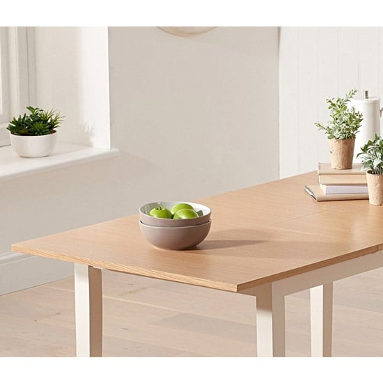 Ankila Extending Wooden Dining Table In Oak And Cream_2