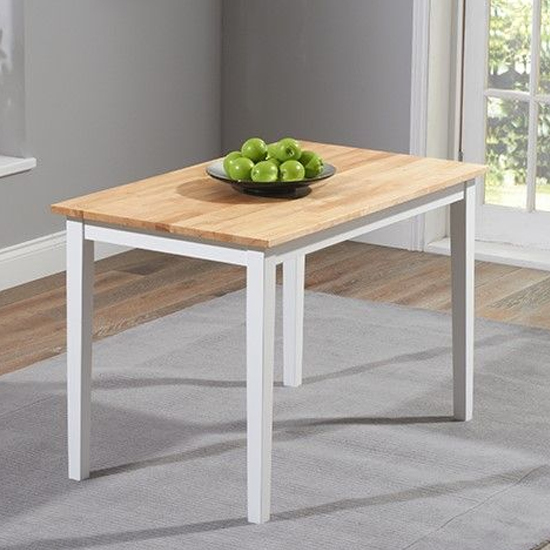 Ankila 115cm Dining Table With 2 Chair 1 Bench In Oak And White_2