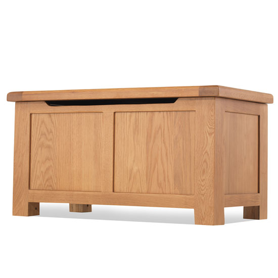 Brendan Wooden Blanket Box In Crafted Solid Oak Furniture in Fashion
