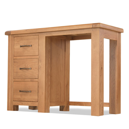 Product photograph of Brendan Wooden Dressing Table In Crafted Solid Oak from Furniture in Fashion