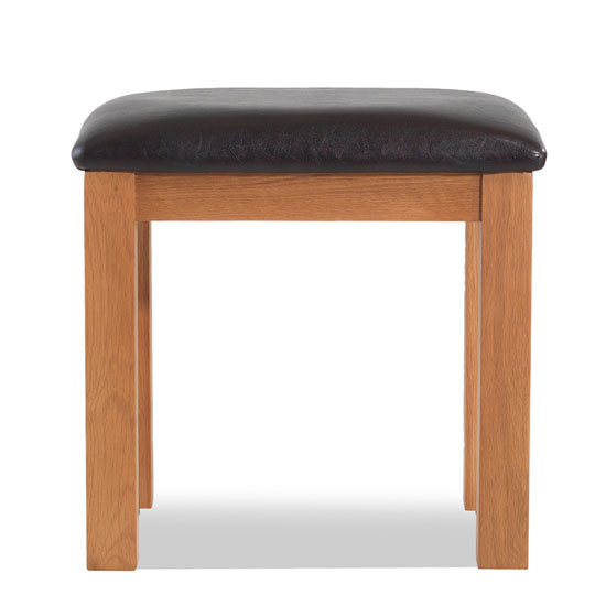 Brendan Wooden Dressing Table Stool In Crafted Solid Oak_2