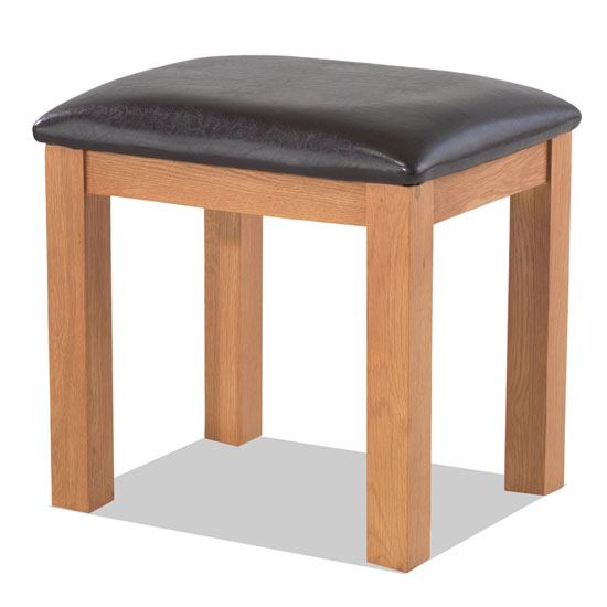 Brendan Wooden Dressing Table Stool In Crafted Solid Oak Furniture in