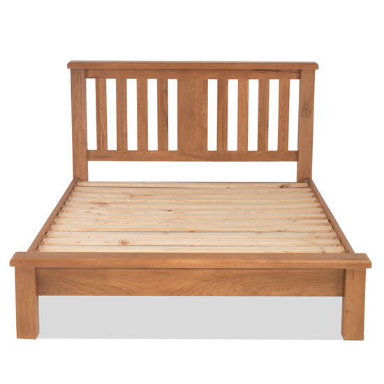 Product photograph of Brendan Wooden King Size Low Foot Bed In Crafted Solid Oak from Furniture in Fashion