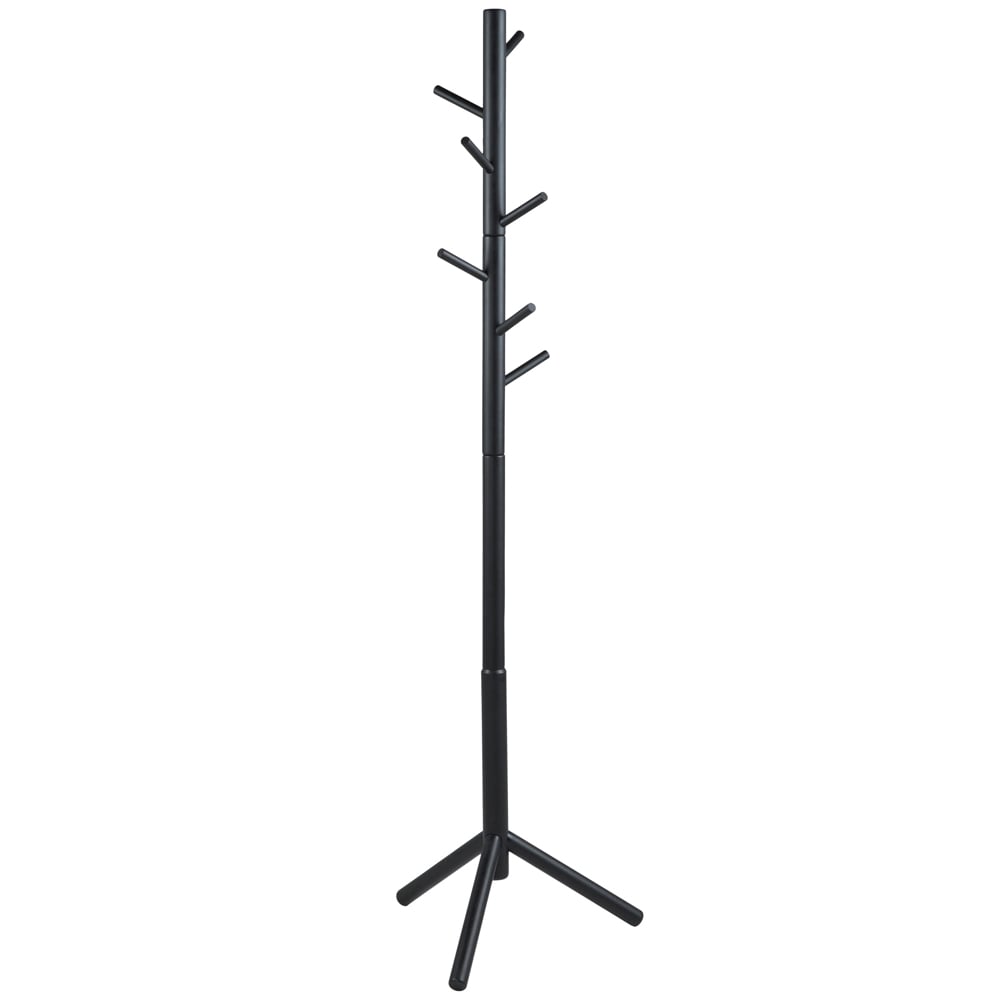 Brendon Wooden Coat Hanger Stand In Black