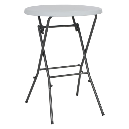 Read more about Brenna hdpe folding bar table with steel legs in white