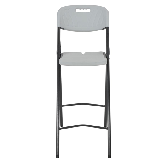 Brenna White HDPE Folding Bar Chairs In A Pair