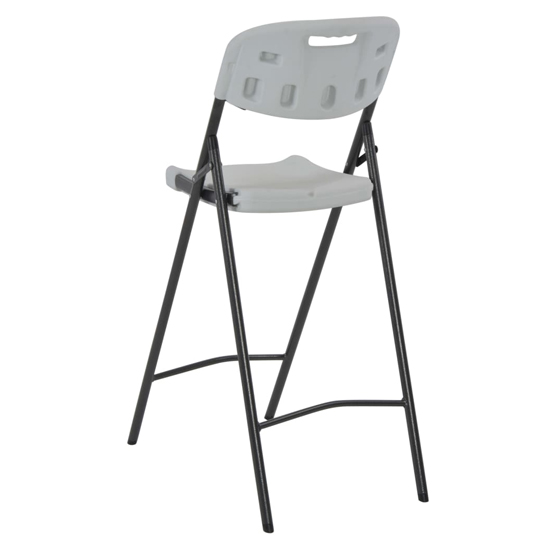 Brenna White HDPE Folding Bar Chairs In A Pair