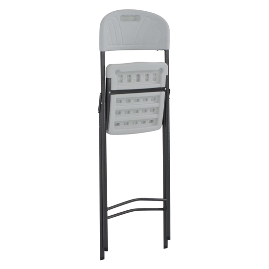 Brenna White HDPE Folding Bar Chairs In A Pair