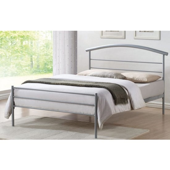Product photograph of Brennington Metal Double Bed In Silver from Furniture in Fashion