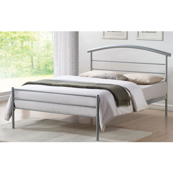 Brennington Metal Double Bed In Silver Furniture in Fashion