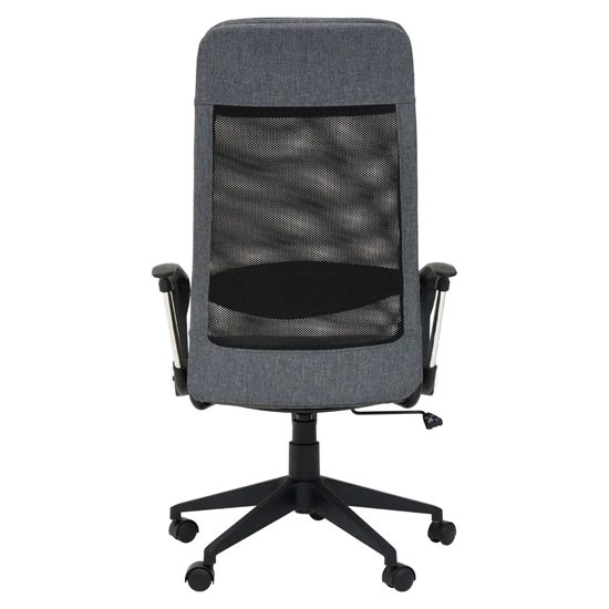 Brent Fabric Home Office Chair In Black Mesh And Grey