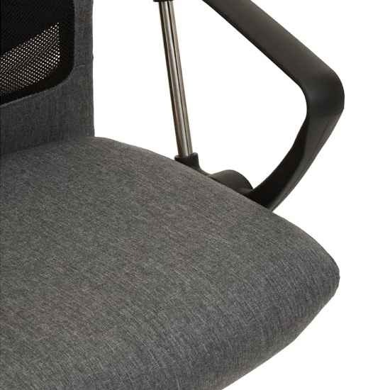 Brent Fabric Home Office Chair In Black Mesh And Grey