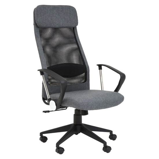 Read more about Brent fabric home office chair in black mesh and grey
