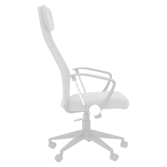Brent Fabric Home Office Chair In Grey Mesh