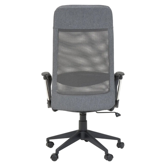 Brent Fabric Home Office Chair In Grey Mesh