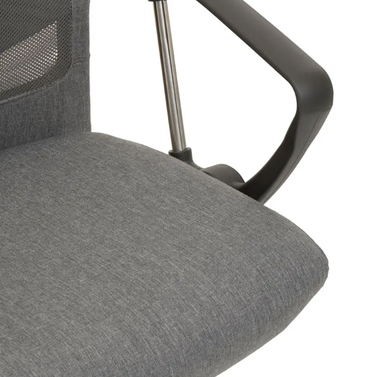 Brent Fabric Home Office Chair In Grey Mesh