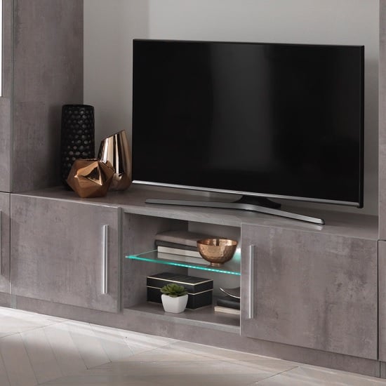 Read more about Breta tv stand grey marble effect with high gloss and led