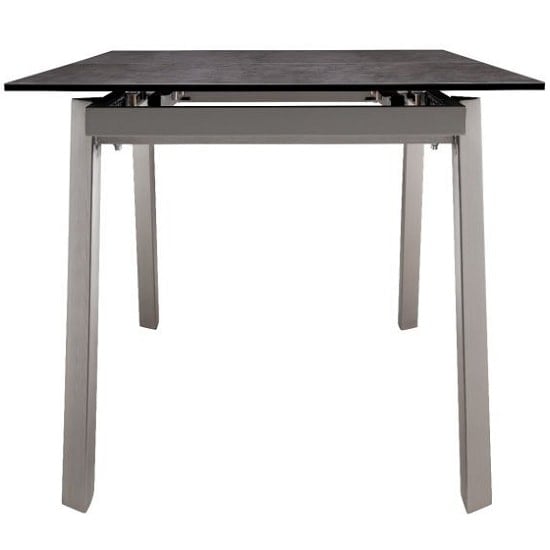 Alsager Glass Extending Dining Table In Grey Ceramic Furniture in Fashion