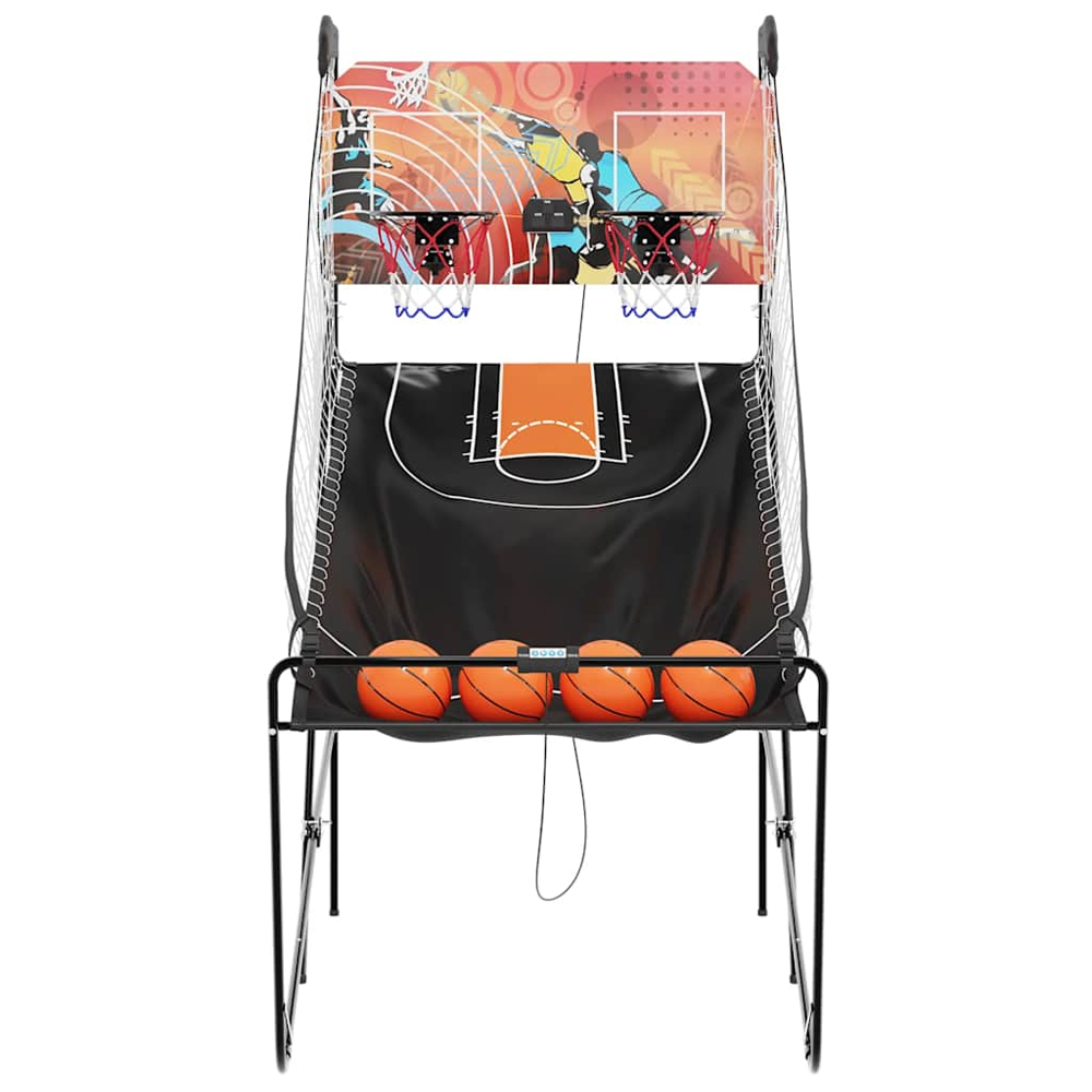 Brevard Iron Frame Basketball Arcade Machine With 4 Balls - Black