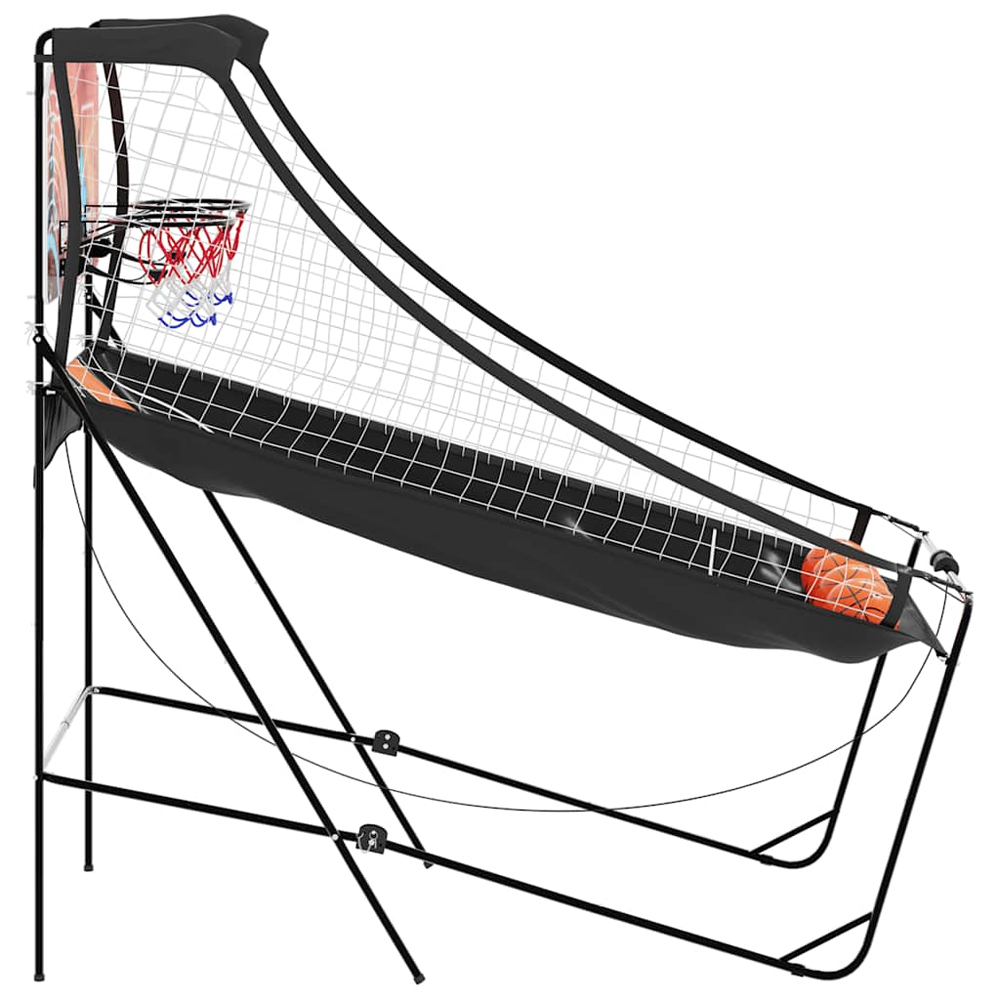 Brevard Iron Frame Basketball Arcade Machine With 4 Balls - Black
