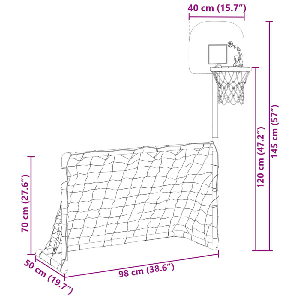 Brevard PE Children Football And Basketball Set - Multicolour