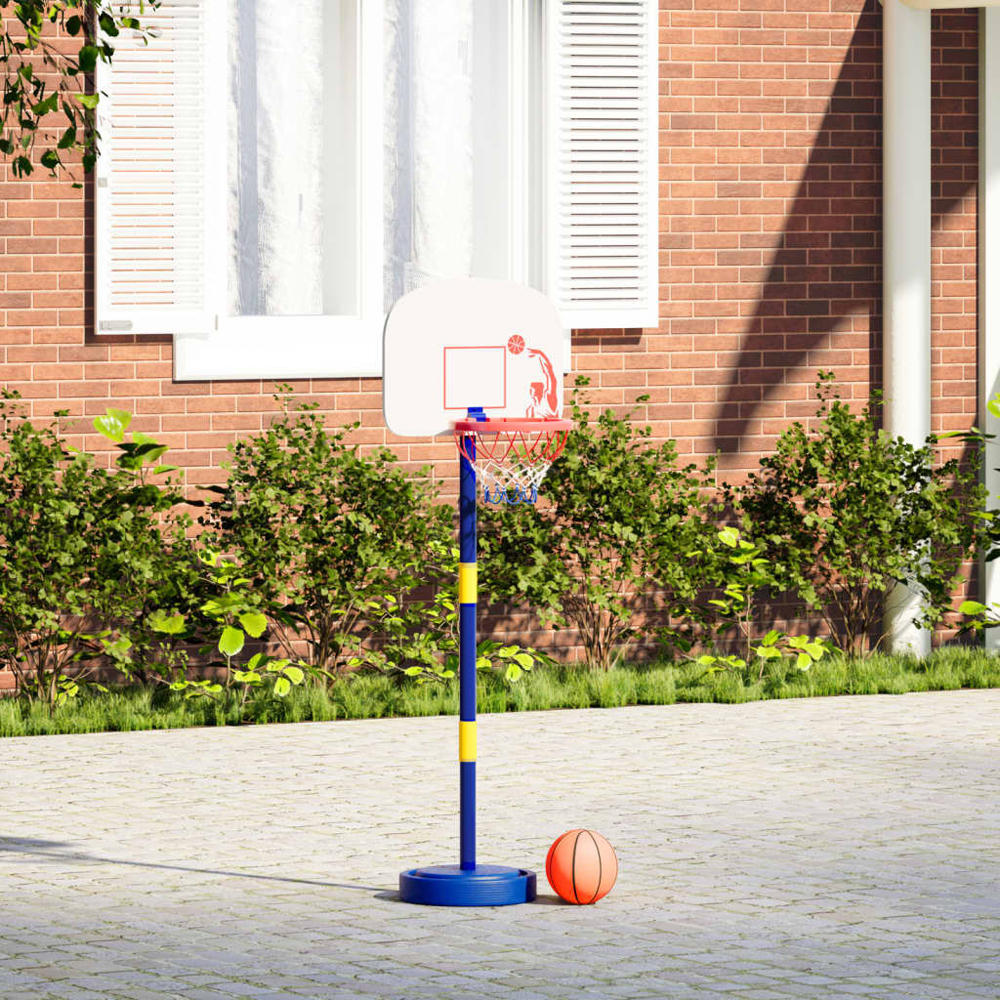 Brevard PE Kids Adjustable Basketball Hoop And Ball Set - Multicolour