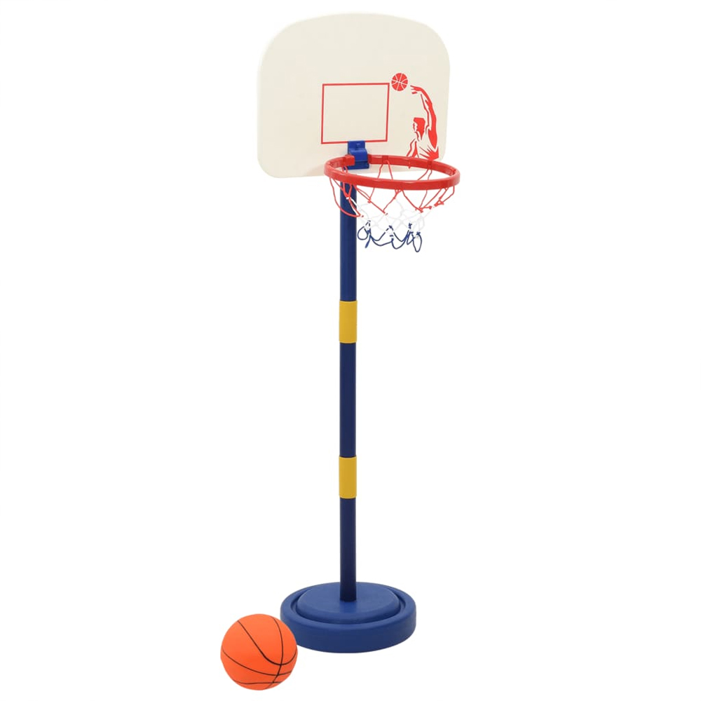 Brevard PE Kids Adjustable Basketball Hoop And Ball Set - Multicolour