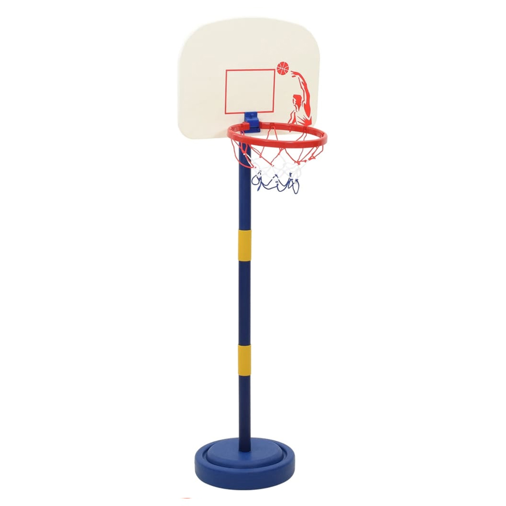 Brevard PE Kids Adjustable Basketball Hoop And Ball Set - Multicolour