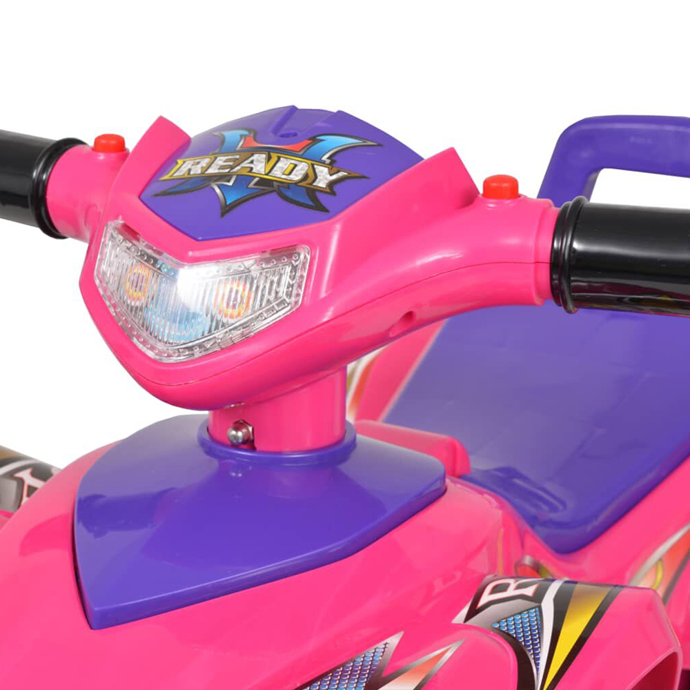 Brevard Plastic Kids Ride-on ATV With Sound - Pink And Purple