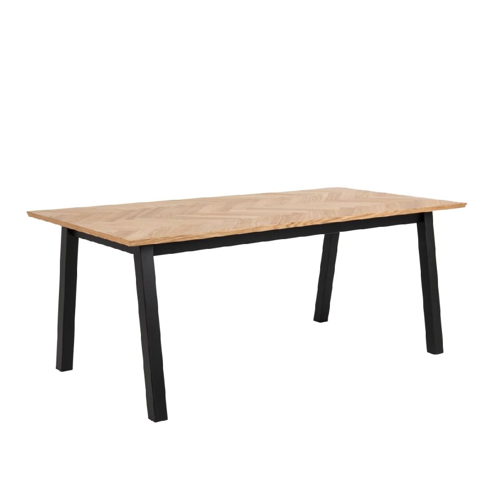 Read more about Brewster wooden dining table small with black legs in oak