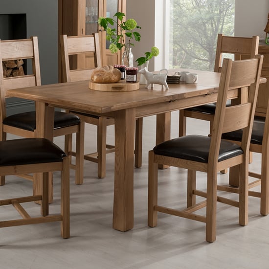 Brex Extending Medium Wooden Dining Table In Natural