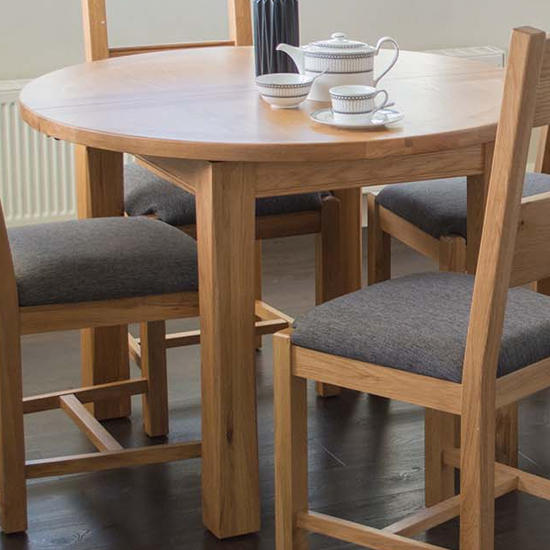 Brex Extending Wooden Round Dining Table In Natural Furniture in Fashion