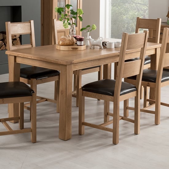 Product photograph of Brex Large Wooden Extending Dining Table In Natural from Furniture in Fashion