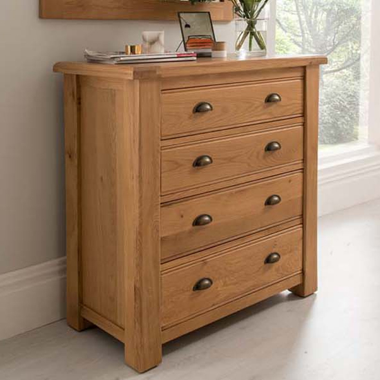 Brex Wooden Chest Of 4 Drawers In Natural thumbnail