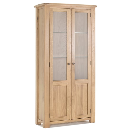 Product photograph of Brex Wooden Display Cabinet With 2 Doors In Natural from Furniture in Fashion