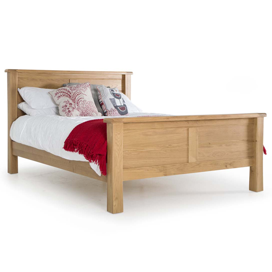Brex Wooden Double Bed In Natural Furniture in Fashion