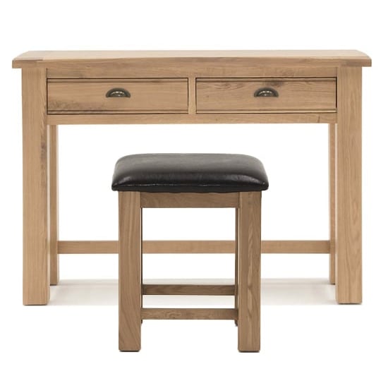 Brex Wooden Dressing Table With Stool In Natural_1