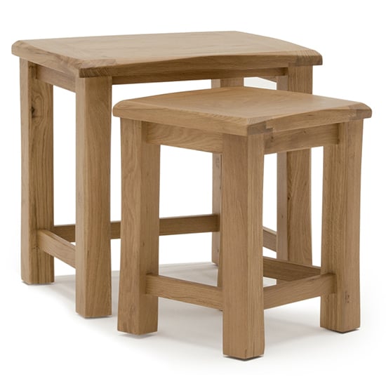 Photo of Brex wooden nest of 2 tables in natural