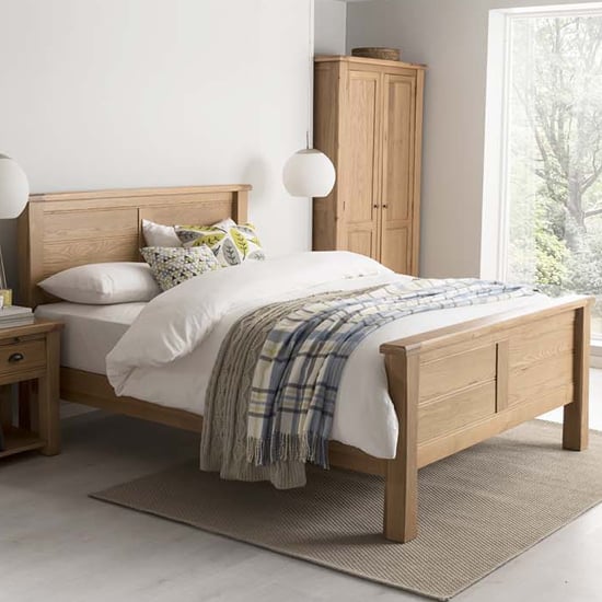 Brex Wooden Super King Size Bed In Natural_1